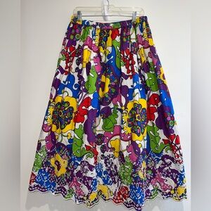 Rhode beautiful Audrey  Boho Woodstock floral colorful midi skirt